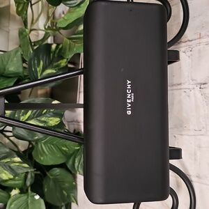 Givenchy Sleek Black Eye Glass Case With White Accent